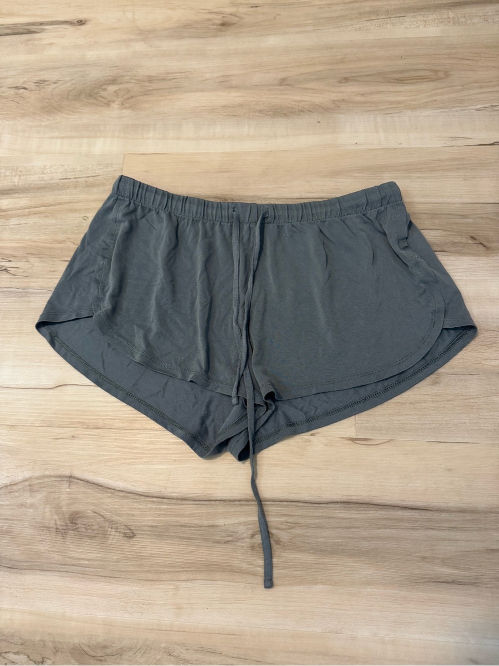 aerie Olive Shortie Shorts